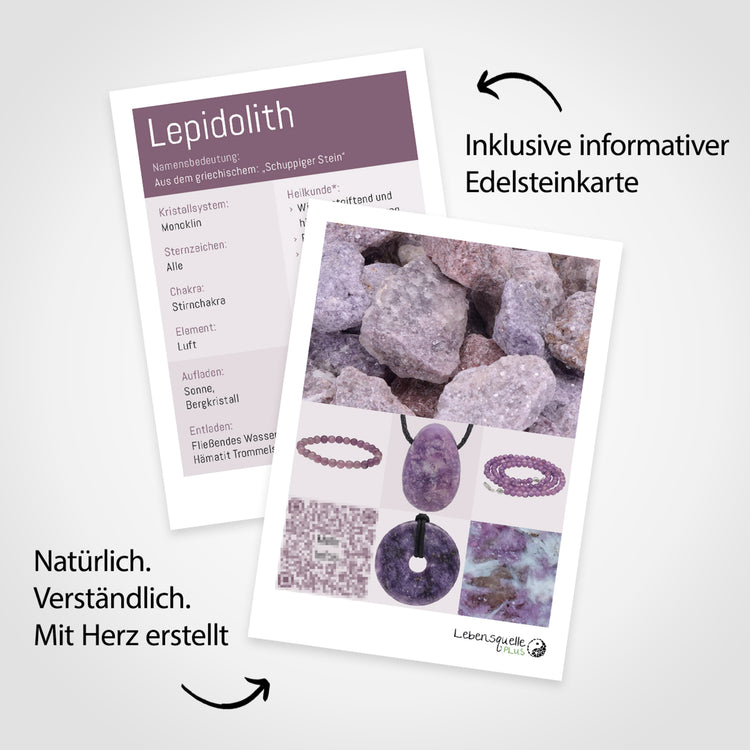 Lepidolite chip bracelet