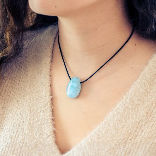 Aquamarin Tropfenanhänger