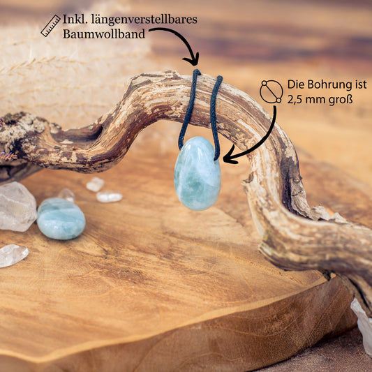Aquamarin Tropfenanhänger