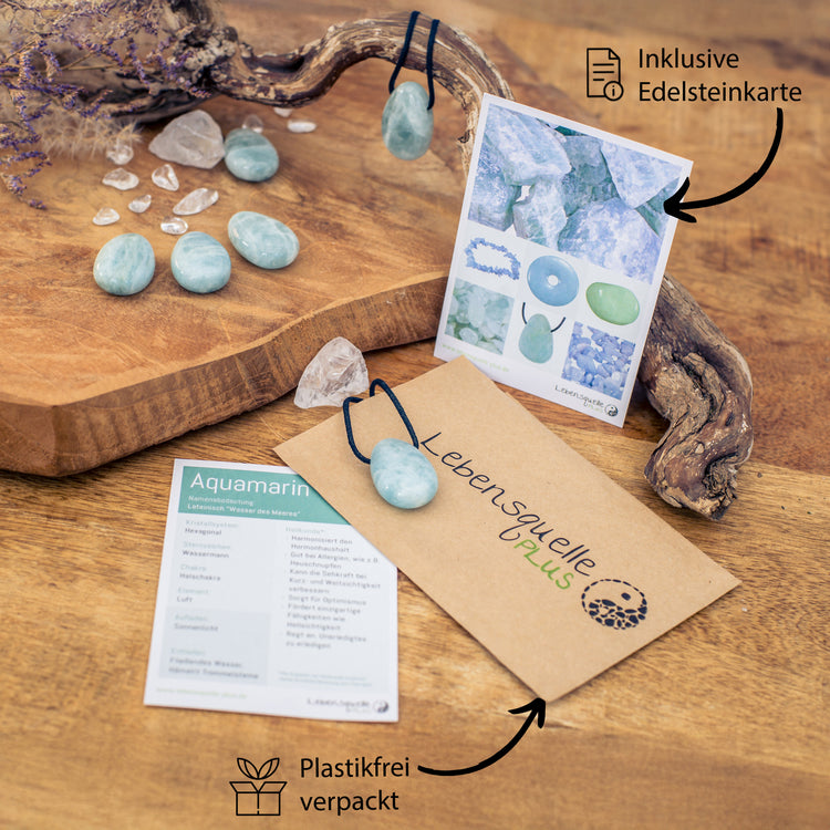 Aquamarin Tropfenanhänger