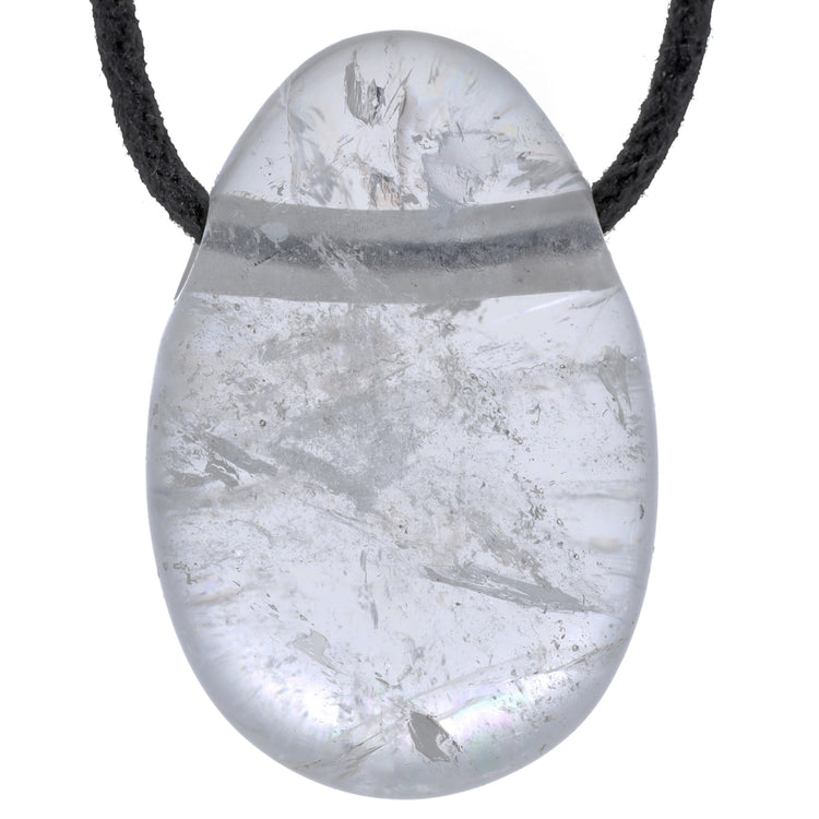 Rock crystal drop pendant