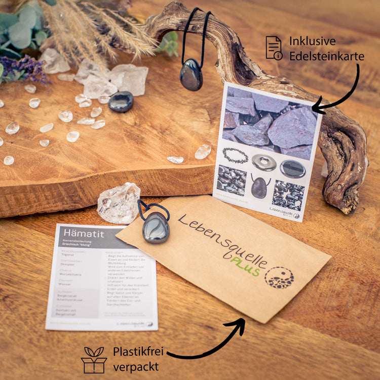 Hämatit Tropfenanhänger