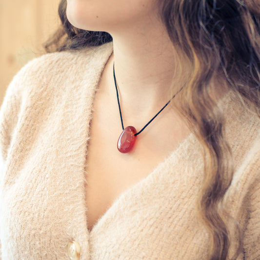 Carnelian drop pendant