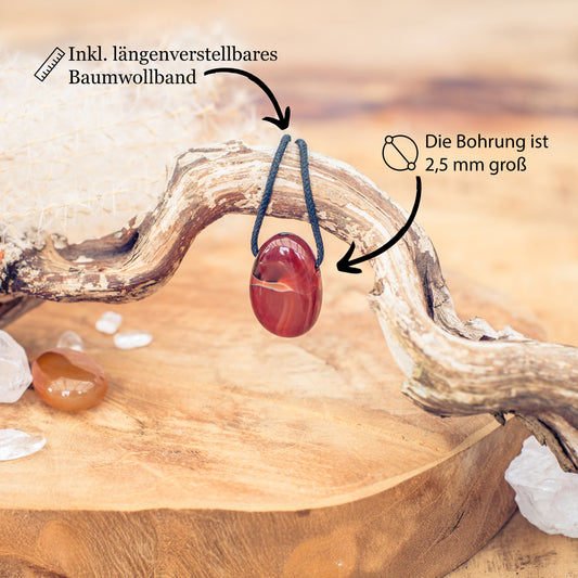 Carnelian drop pendant