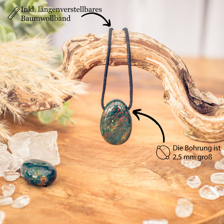 Heliotrop Tropfenanhänger