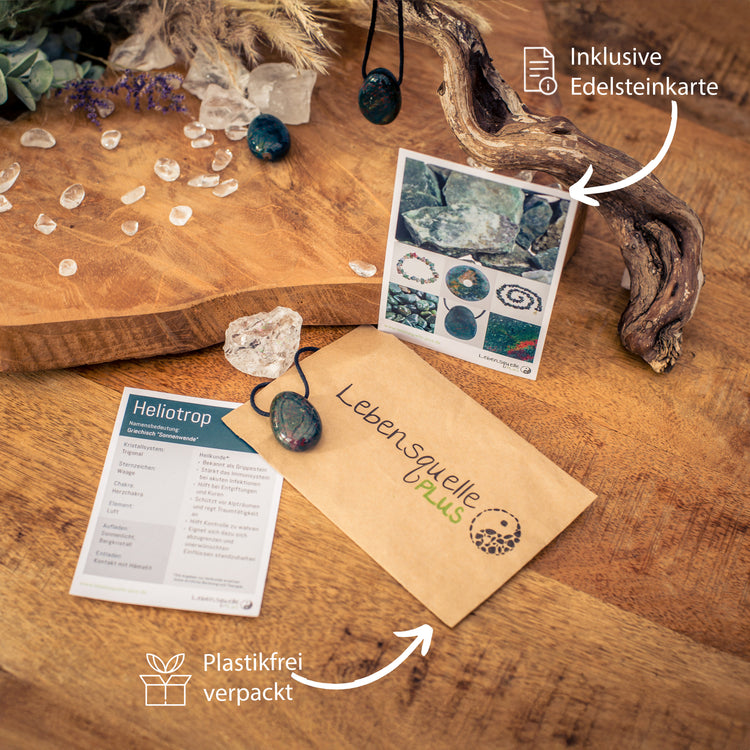 Heliotrop Tropfenanhänger