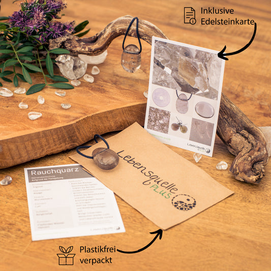 Rauchquarz Tropfenanhänger