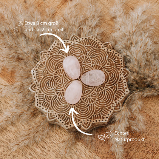 Rose quartz drop pendant 