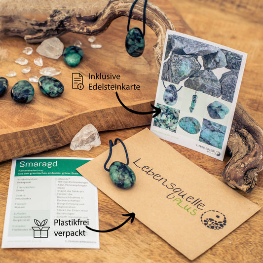 Emerald drop pendant