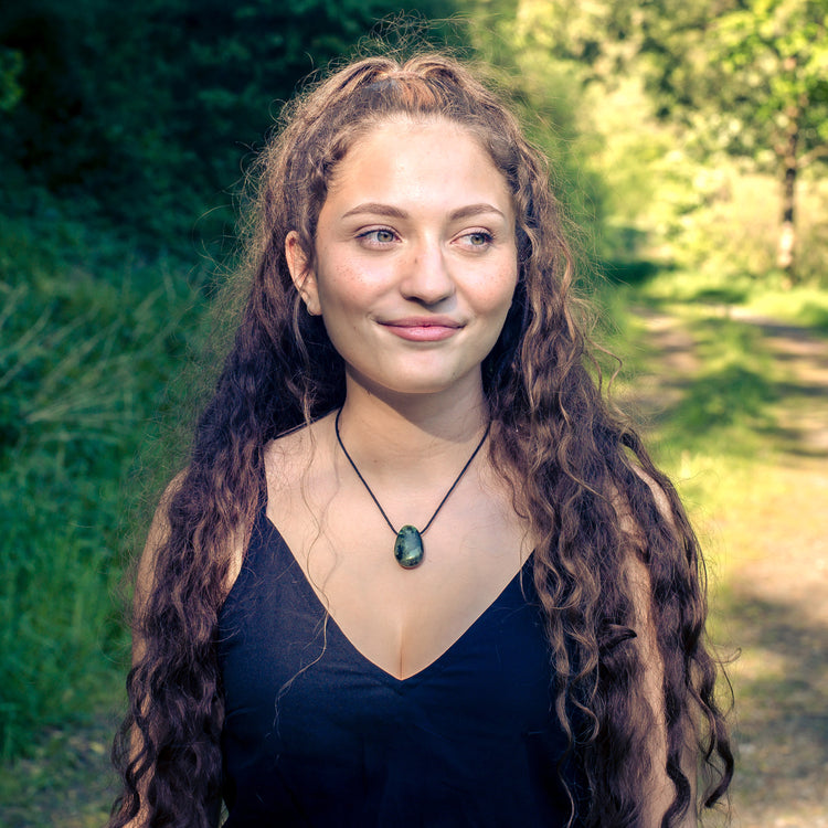 Emerald drop pendant