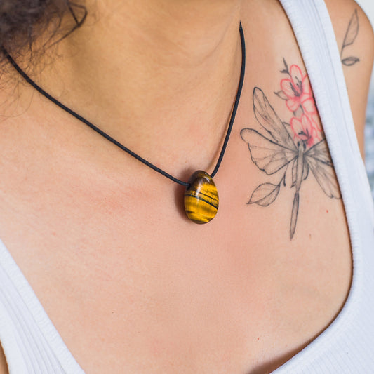 Tiger eye drop pendant