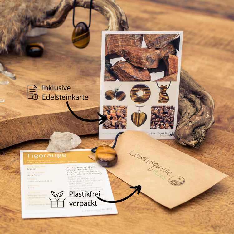 Tiger eye drop pendant