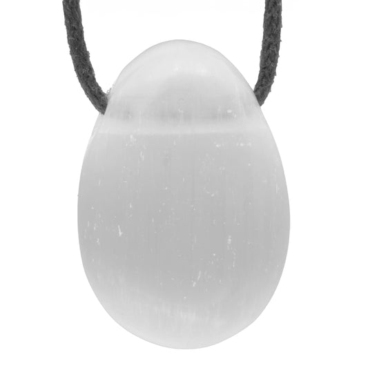 Selenite drop pendant