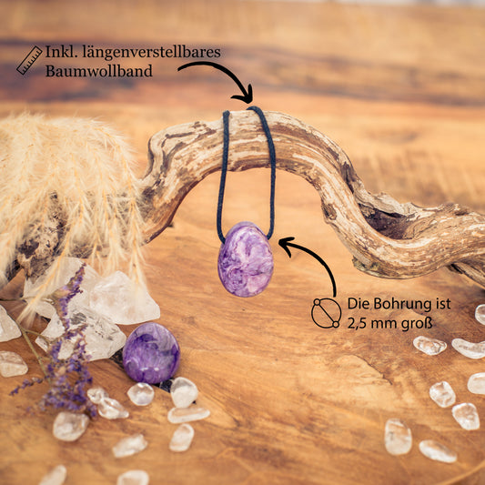 Charoite Drop Pendant