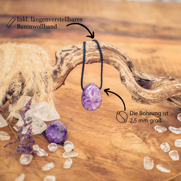 Charoite Drop Pendant