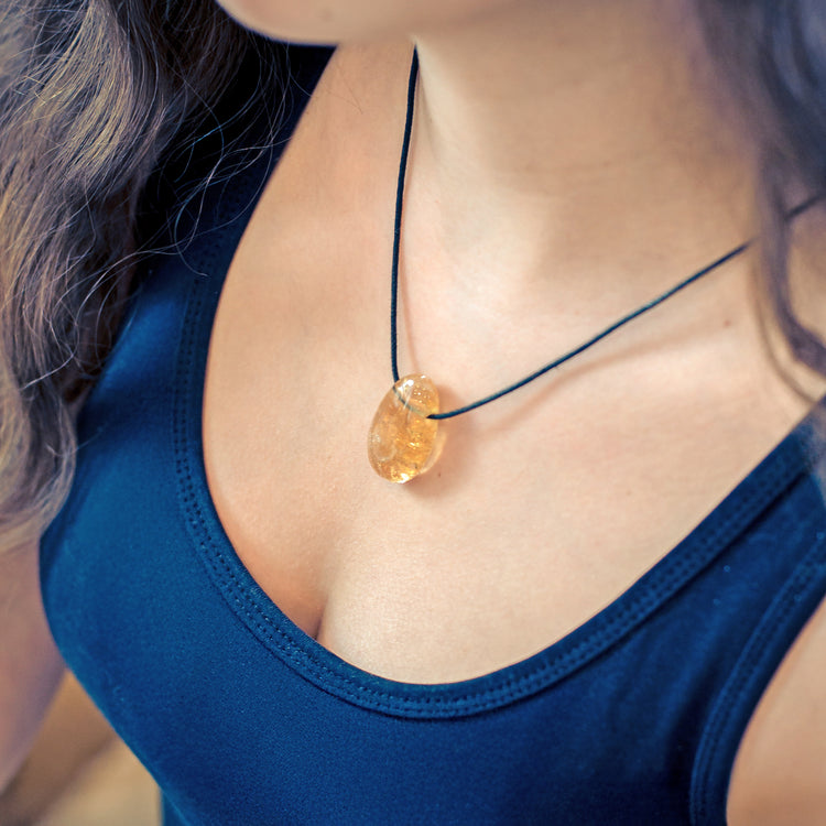 Citrine drop pendant
