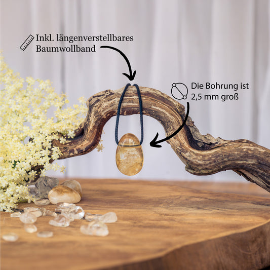 Citrine drop pendant