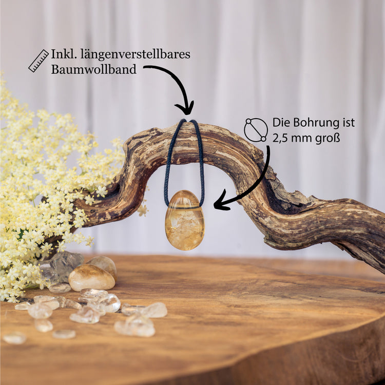 Citrine drop pendant