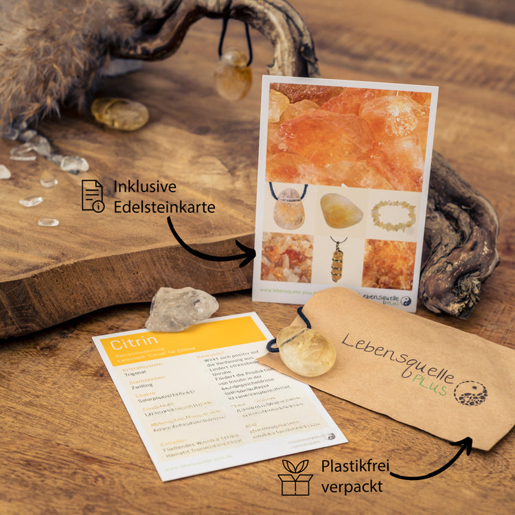 Citrine drop pendant