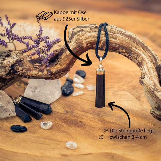 Tourmaline, black (schorl) polished tip | 3-4 cm