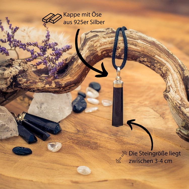 Tourmaline, black (schorl) polished tip | 3-4 cm