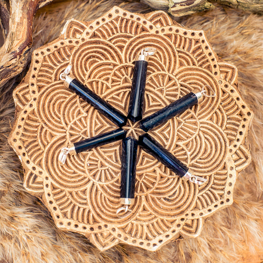 Tourmaline, black (schorl) polished tip | 3-4 cm