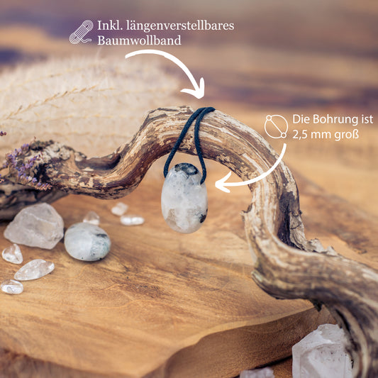 Rainbow Moonstone Drop Pendant