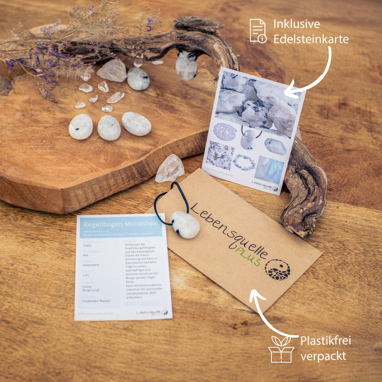 Rainbow Moonstone Drop Pendant