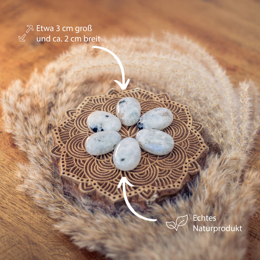 Rainbow Moonstone Drop Pendant