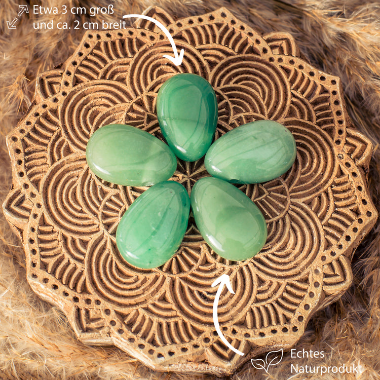 Aventurin, grün Tropfenanhänger