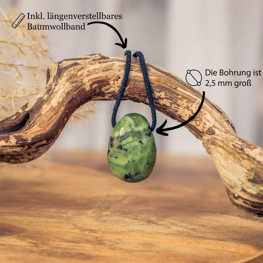Jade (nephrite) drop pendant