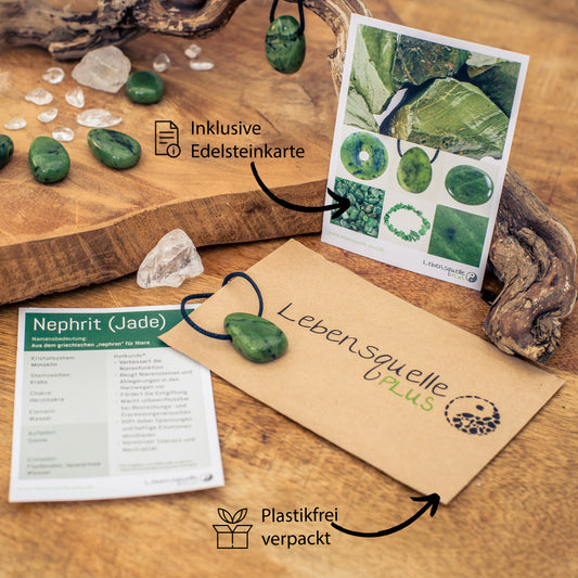 Jade (nephrite) drop pendant