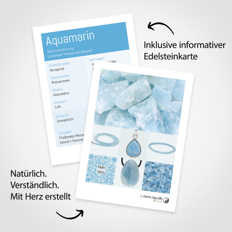 Aquamarine tumbled stone