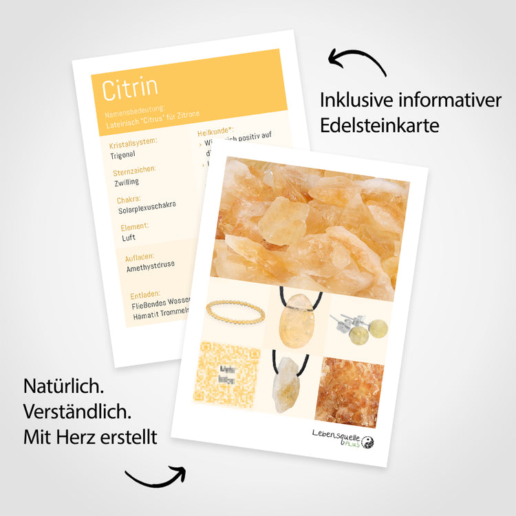 Citrine (fired) tumbled stone