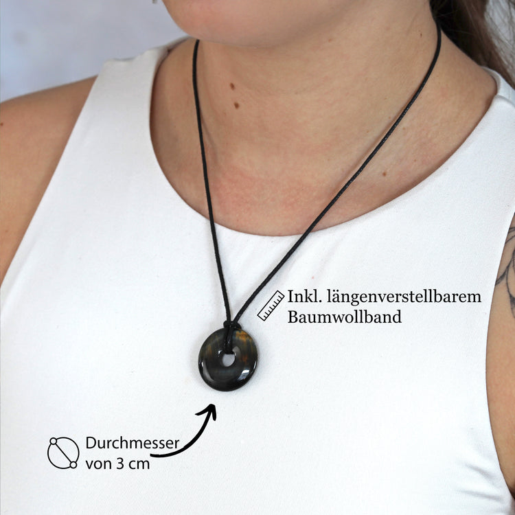 Hawk's Eye Donut | 30 mm Pendant