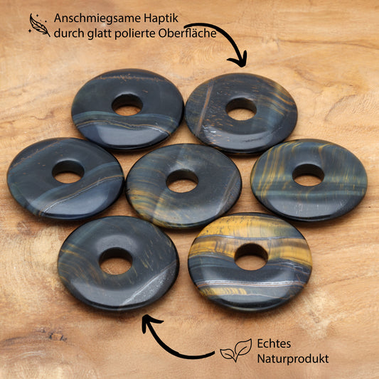 Hawk's Eye Donut | 30 mm Pendant