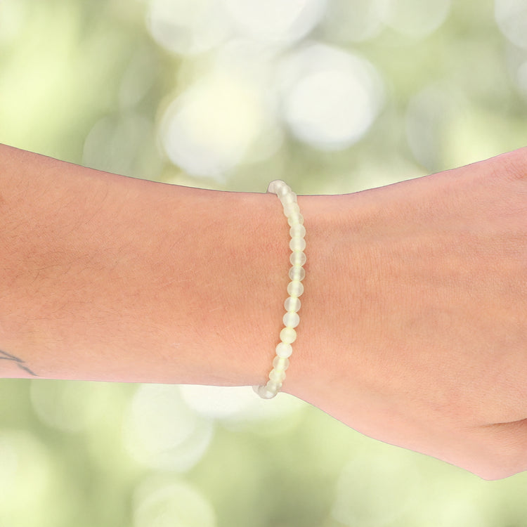 Chinese jade mini ball bracelet | 4 mm