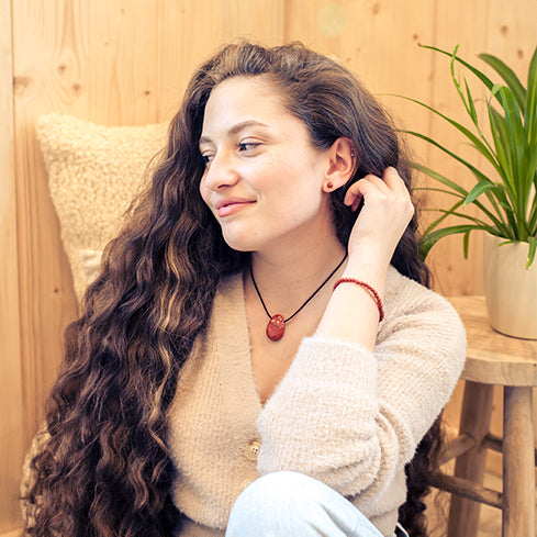 Jaspis, rot Mini-Kugelarmband | 4 mm