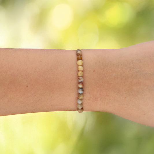 Crazy Lace Agate Mini Ball Bracelet | 4mm