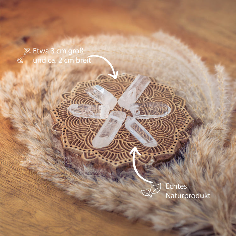 Rock crystal point rough stone pendant