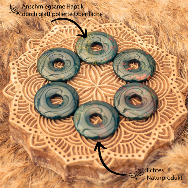 Heliotrope Donut Pendant | 30 mm Pendant + Cotton Cord