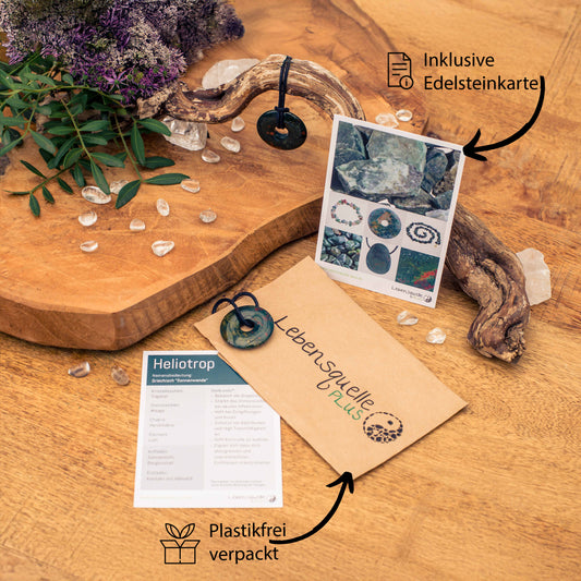 Heliotrope Donut Pendant | 30 mm Pendant + Cotton Cord