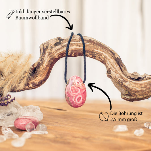 Rhodochrosite Drop Pendant