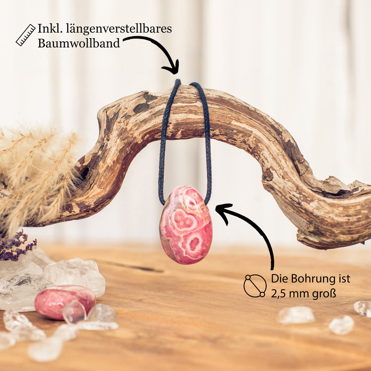 Rhodochrosite Drop Pendant