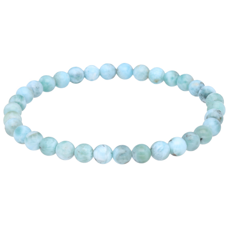 Larimar Beaded Bracelet | 6mm