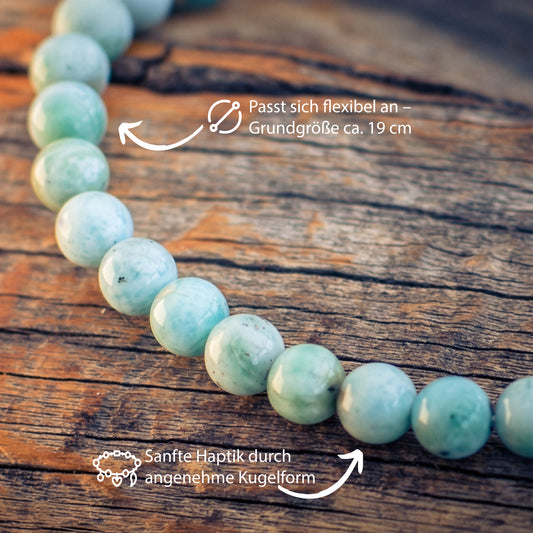 Larimar Beaded Bracelet | 6mm