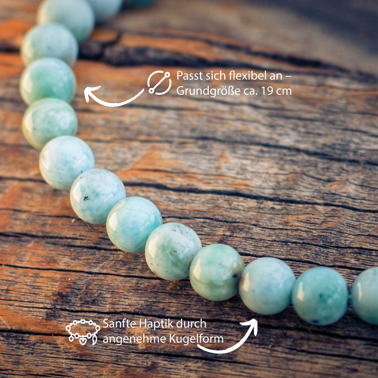 Larimar Beaded Bracelet | 6mm
