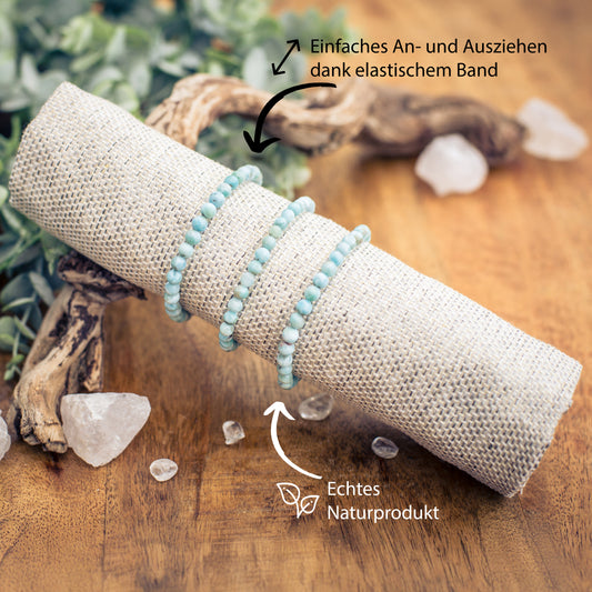 Larimar Beaded Bracelet | 6mm