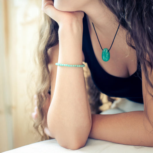 Amazonite mini bead bracelet | 4 mm