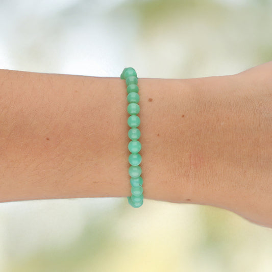 Chrysoprase mini ball bracelet | 4mm